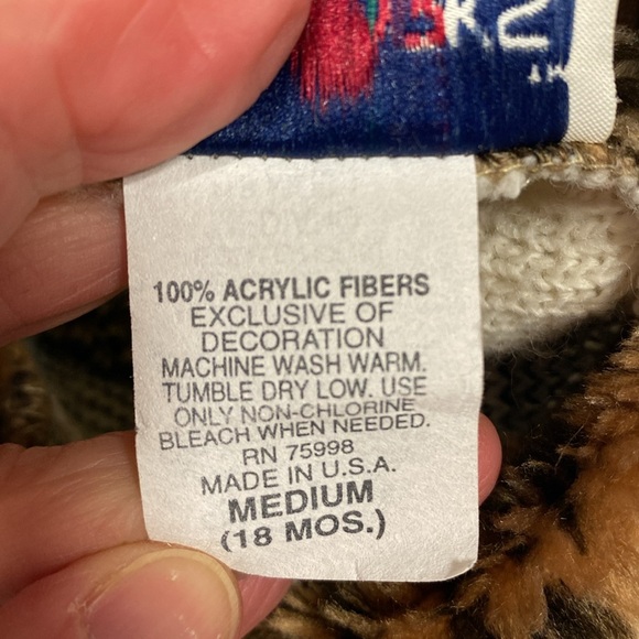 Vintage heartworks leopard print kitty cat cardigan sweater 18m - Picture 6 of 6